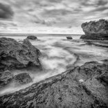 black and white seascape photography