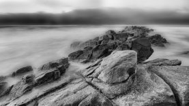 black and white seascape photography
