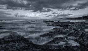 black and white seascape photography - Garden Route
