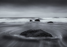 black and white seascape photography