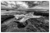 landscape - rock pools along wilderness beach, garden route