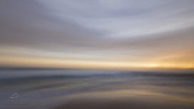 sunset on wilderness beach