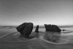 black and white seascape photography