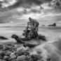 black and white seascape photography