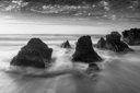 black and white seascape photography