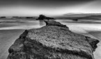 black and white seascape photography - Swartvlei beach