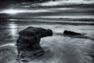 black and white seascape photography - Sedgefield Beach